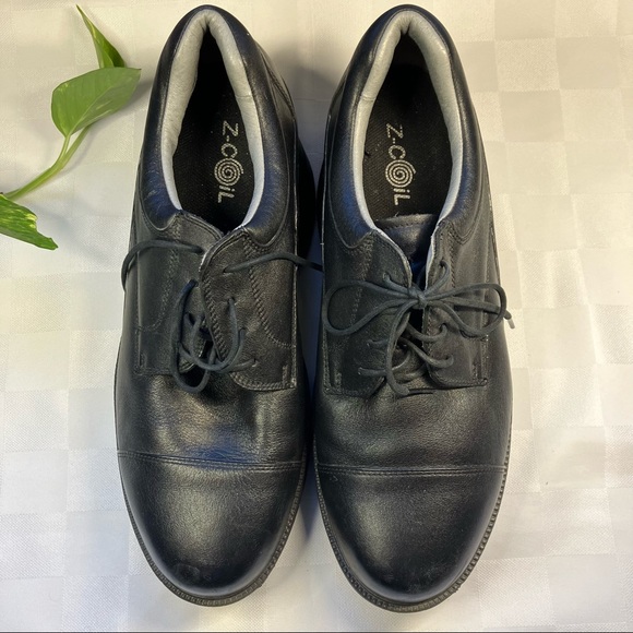 Z-COIL Back Pain Relief Coil Comfort Orthotic Therapeutic Black Dress Shoes, 12 - Picture 9 of 13